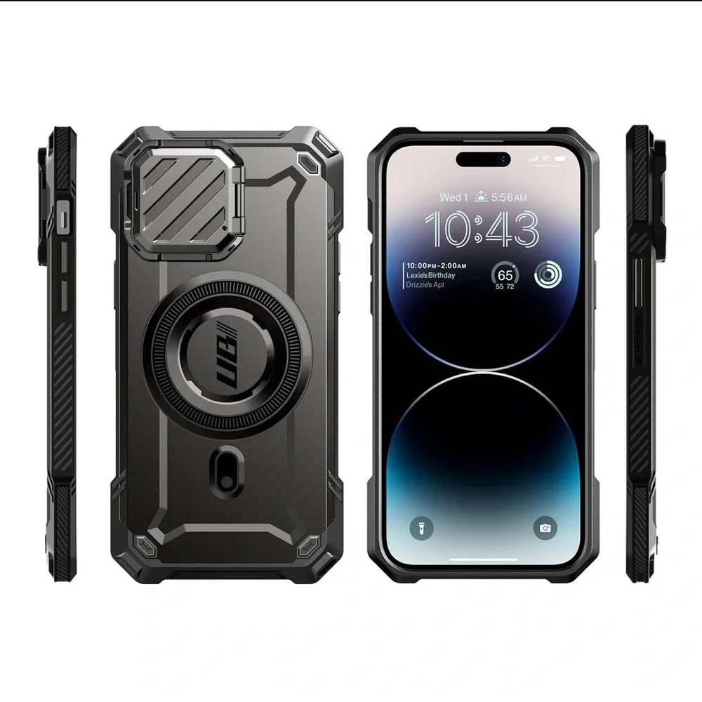 SUPCASE iPhone 15 6.1 inch Unicorn Beetle MAG XT MagSafe Case Black